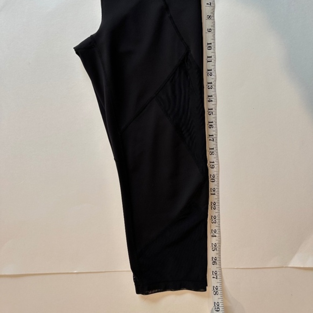 Athleta Mesh Sonar Cropped Active Workout Black‎ Leggings - Size M. - Picture 6 of 9